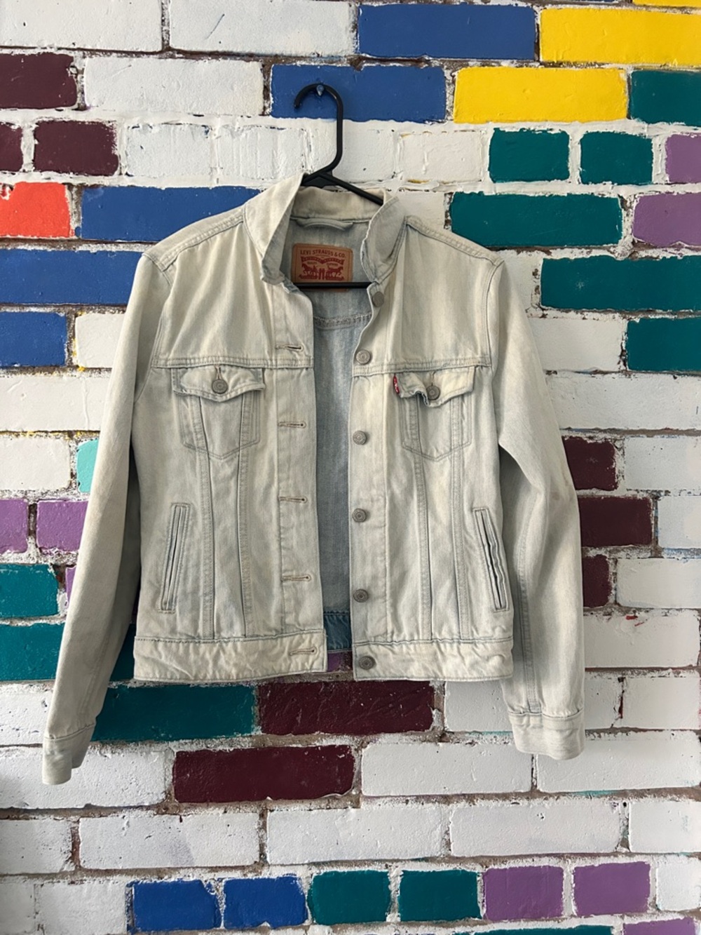 Levi's Off-White Light Wash Denim Trucker Jacket
